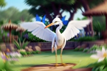 lovely Egret KidsMusic_kidssongs_nursery rhymes_EgretWonders_DancingAnimals_CreativePlaytime