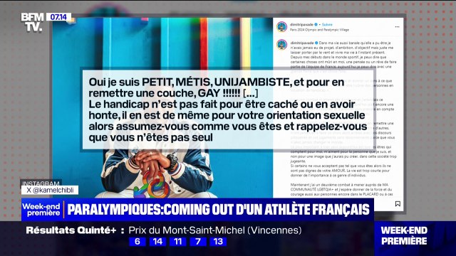 Un athlète français a fait son coming-out après sa participation aux Jeux paralympiques