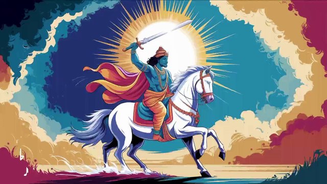 जय हो कल्कि भगवान भजन - श्वेत अश्व पर सवार, अधर्म का नाशक