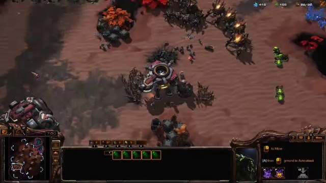 [StarCraft 2] No.0257 Normal-Level ZERG player fights Hard A.I., WIN [..really was Ultralisk Day]