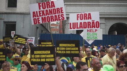 브라질 우파 지지자들,  '엑스 차단' 항의 시위 / YTN