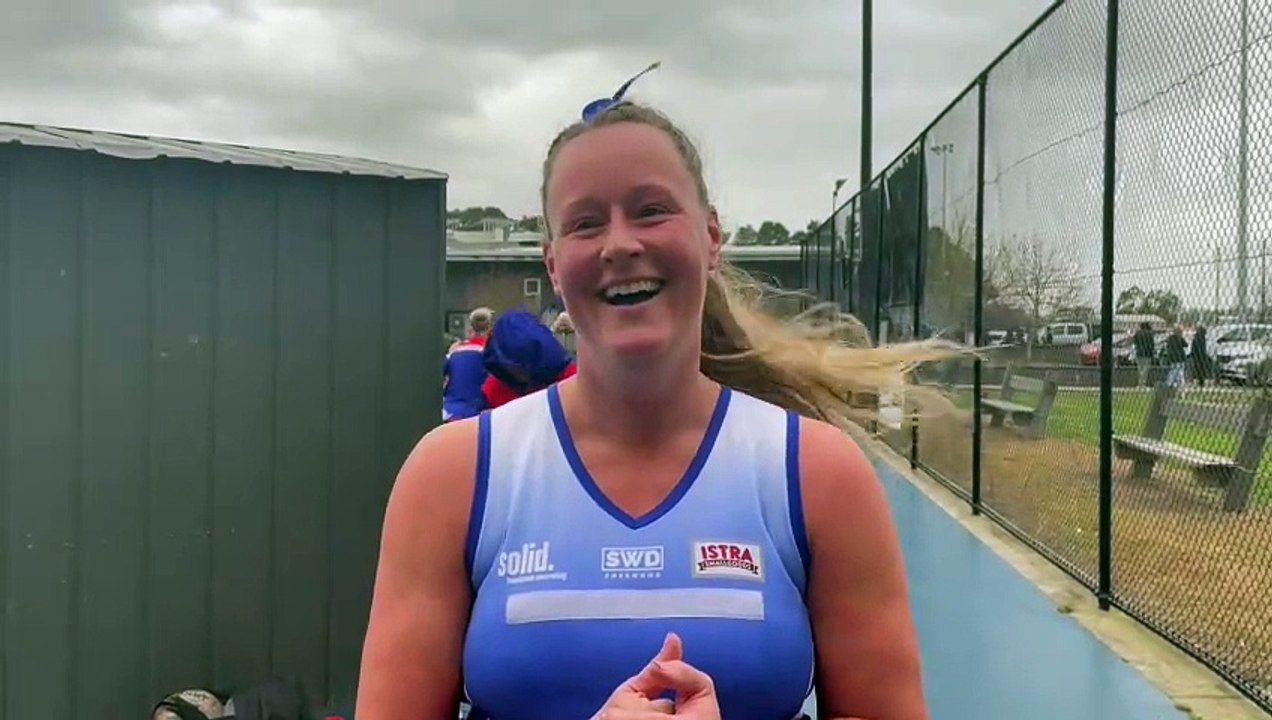 Daylesford A grade coach Carly Luke after thrilling preliminary final victory against Learmonth