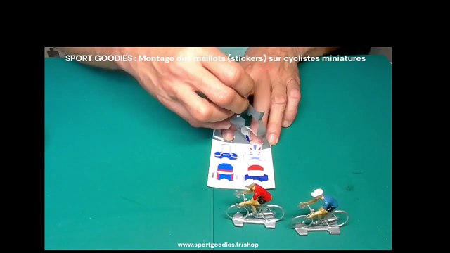Sport Goodies Montage des Stickers sur cyclistes miniatures