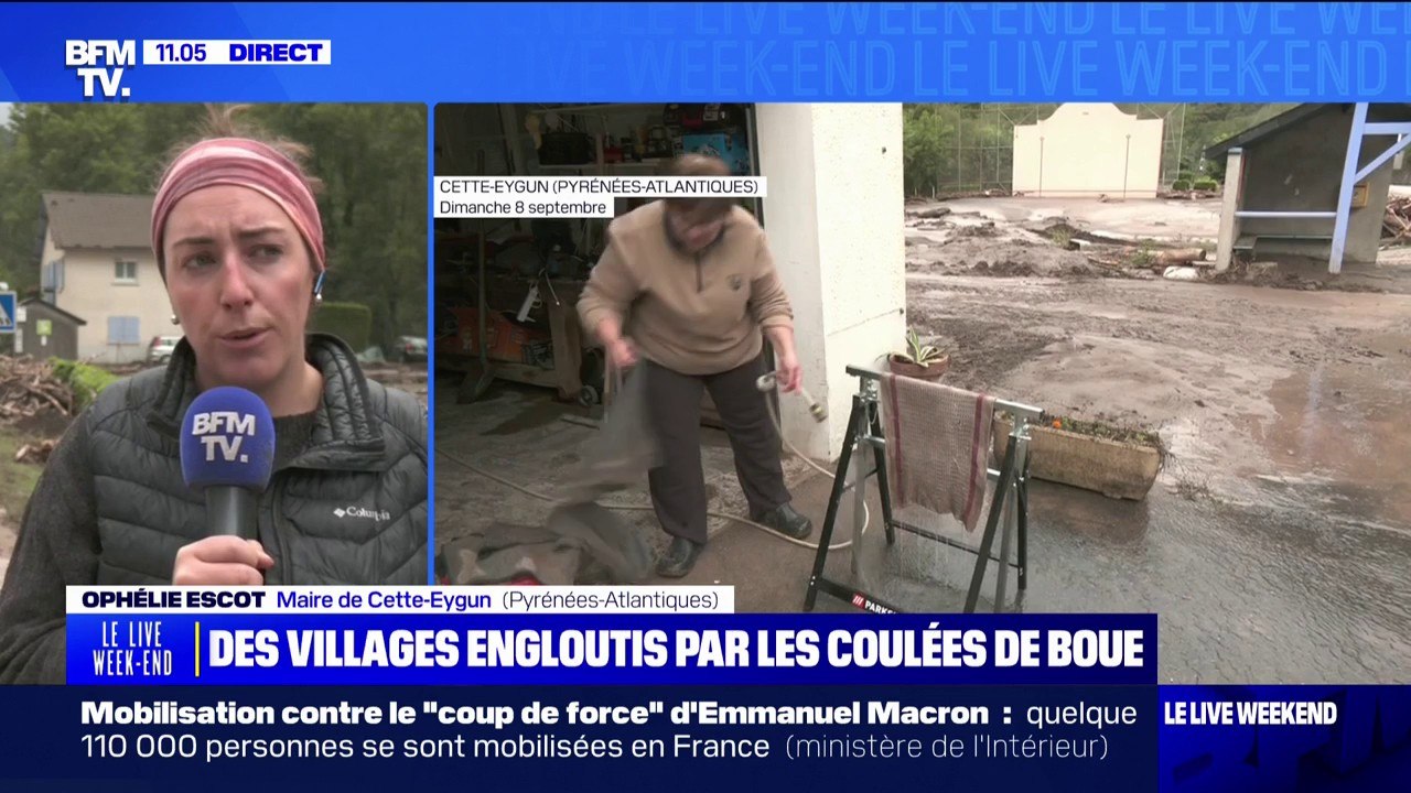 Intempéries dans les Pyrénées-Atlantiques: "Une quinzaine de maisons ont été ravagées par la boue", affirme la maire de Cette-Eygun