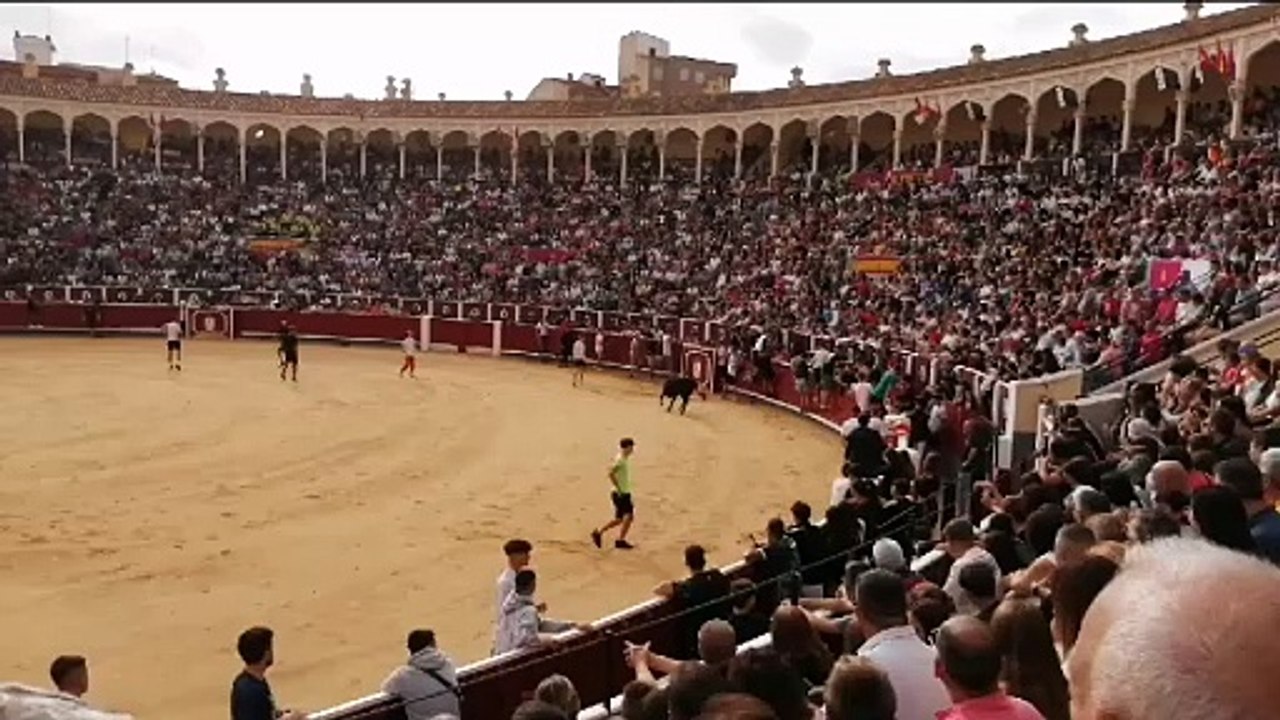 Las primeras vaquillas llena la plaza de toros