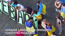 Ukrajna kitartó támogatásáért tüntettek Prágában