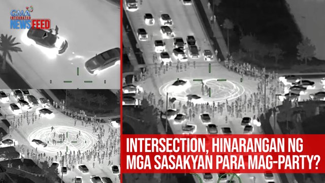 Intersection, hinarangan ng mga sasakyan para mag-party? | GMA Integrated Newsfeed