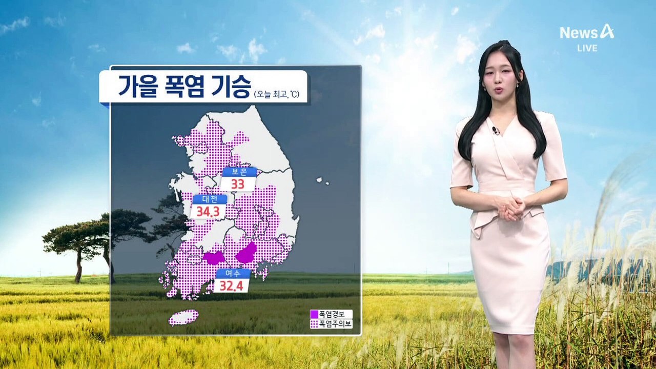 [날씨]이번 주 내내 늦더위…한낮 30도 웃돌아
