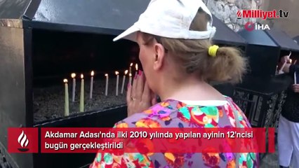 Binlerce kişi akın etti, ek sefer düzenlendi! 1100 yıllık Akdamar Kilisesi 12'nci ayin