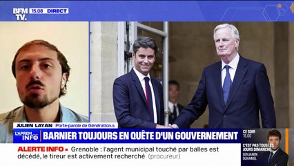 Michel Barnier à Matignon: "Il va y avoir une mobilisation qui va continuer", selon Julien Layan (Génération.s)
