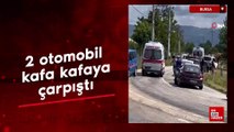 Bursa'da 2 otomobil kafa kafaya çarpıştı