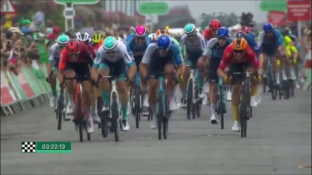Cycling - Tour of Britain 2024 - Last kilometer of Stage 6... Matevz Govekar wins without Paul Magnier