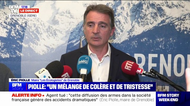 Agent municipal tué par balle à Grenoble: Cette diffusion des armes dans la société française génère des accidents dramatiques comme celui-là , affirme le maire écologiste Éric Piolle