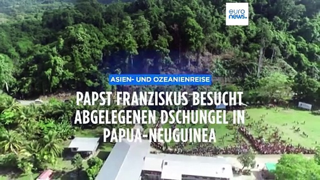 Papst bringt spielzeug und medizin in dschungel von papua-neuguinea