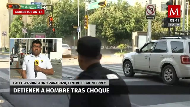 Detienen a conductor tras quedarse dormido y provocar accidente en Monterrey