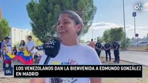 Los venezolanos dan la bienvenida a Edmundo González en Madrid