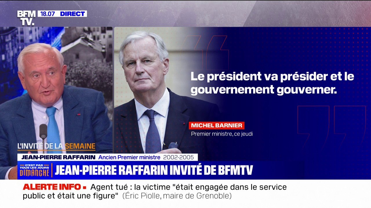 Jean-Pierre Raffarin: Michel Barnier représente "un retour à la politique sérieuse, sobre et solide"
