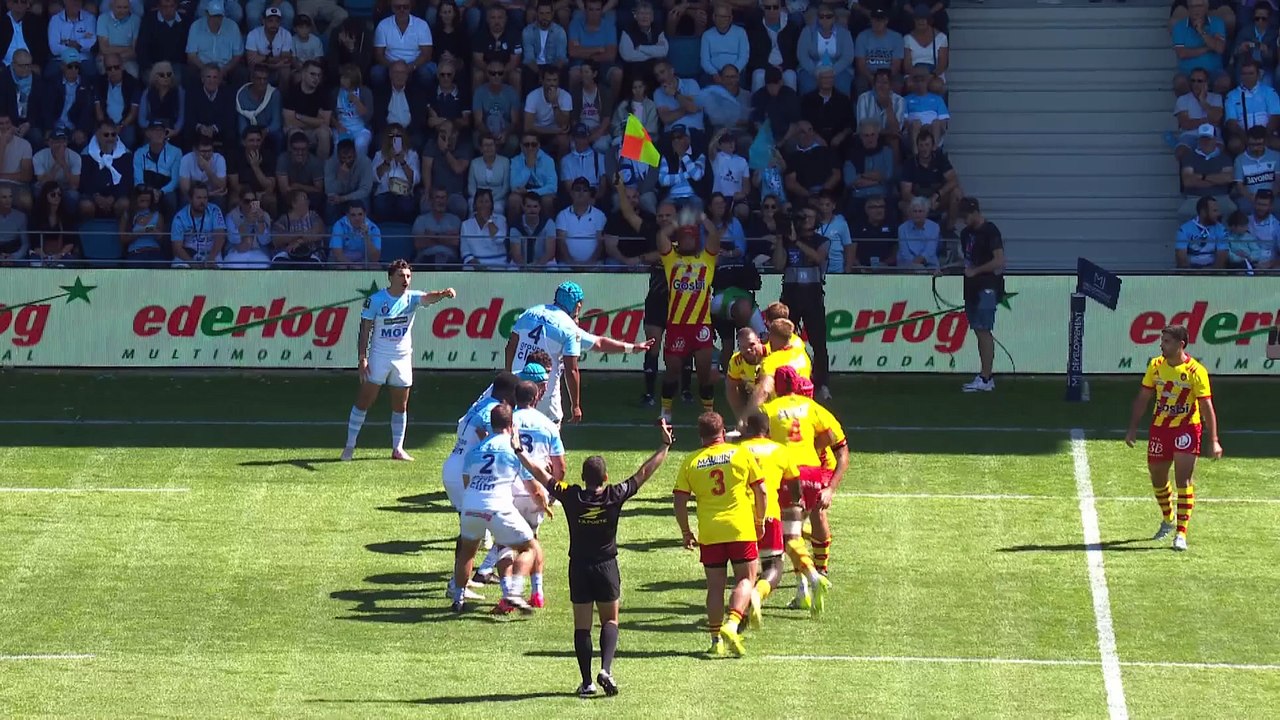 TOP 14 - Essai de Alistair CROSSDALE (USAP) - Aviron Bayonnais – USA Perpignan
