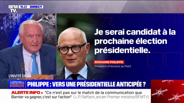 C'est plutôt quelque chose qui est positif : Jean-Pierre Raffarin réagit à l'annonce de la candidature d'Édouard Philippe à la prochaine élection présidentielle