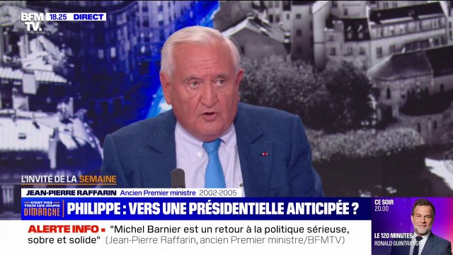 Jean-Pierre Raffarin appelle à reprofessionnaliser la vie politique