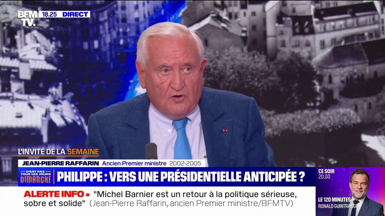 Jean-Pierre Raffarin appelle à "reprofessionnaliser la vie politique"