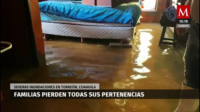 Decenas de familias en Torreón pierden sus pertenencias tras severas inundaciones