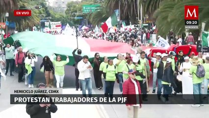 En CdMx, trabajadores del PJ marchan con rumbo a la Cámara de Senadores