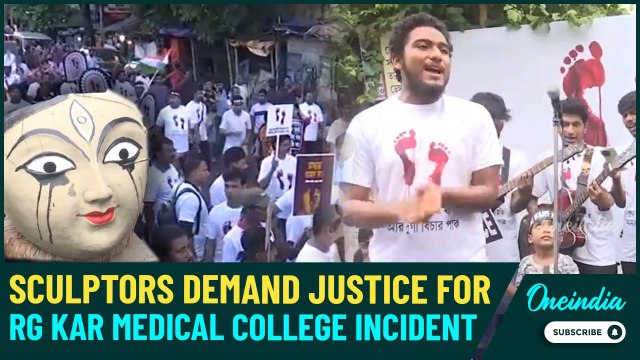 West Bengal: Sculptors of Kumartuli Protest Against RG Kar Medical College Rape-Murder Incident
