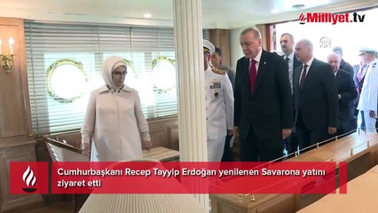 Cumhurbaşkanı Erdoğan Savarona yatını ziyaret etti