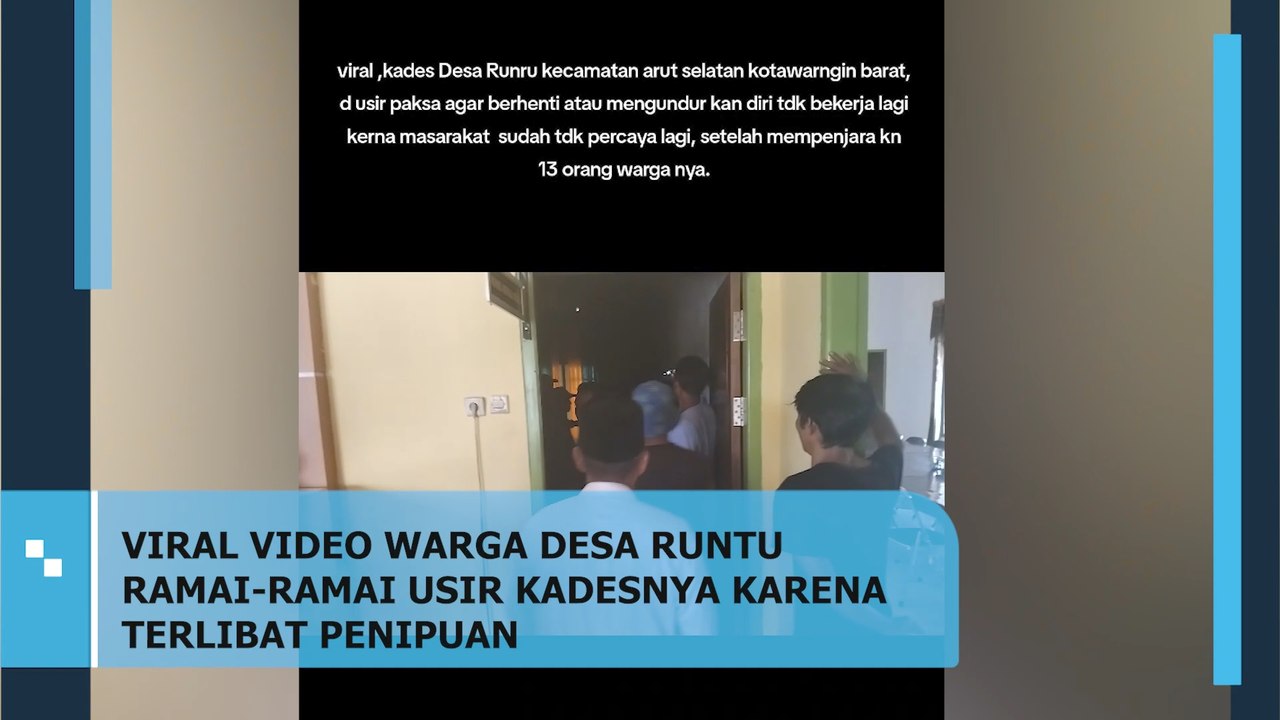Viral, Video Warga Desa Runtu Ramai-ramai Usir Kadesnya Karena Terlibat Penipuan