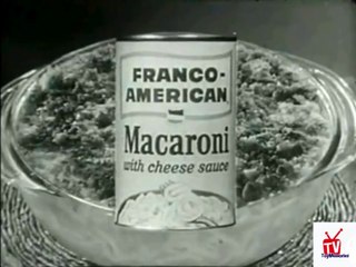 1959 Franco American macaroni & cheese - June Lockhart TV commercial