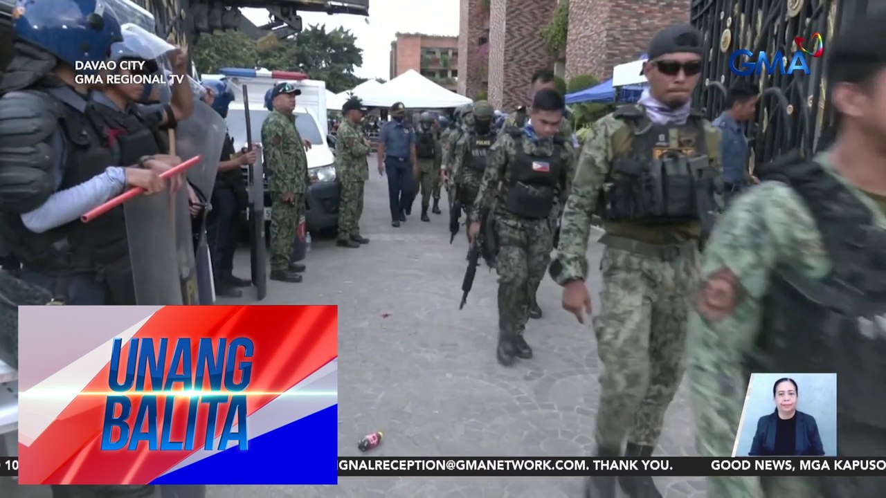 Mga pulis na nagbabantay sa KOJC compound, umalis na matapos sumuko ni KOJC founder pastor Apollo Quiboloy | Unang Balita