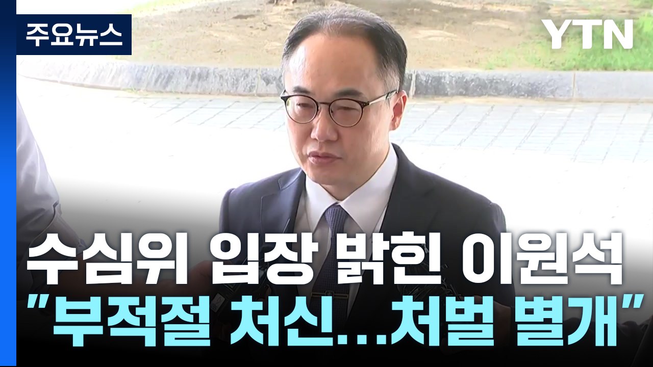 이원석 "부적절한 처신, 곧 처벌되는 건 아냐"...'사위 특혜' 오후 증인신문 / YTN
