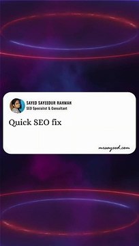 Quick SEO Vs. Long-Term Success #SEOTips #LongTermSEO #DigitalStrategy | Sayed Sayeedur Rahman