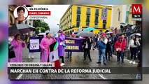 Habitantes de Veracruz marchan en contra de la Reforma Judicial