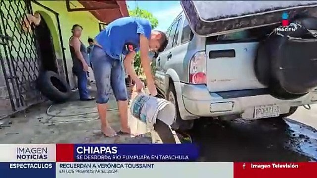 Se desborda el río Pumpuapa, en Chiapas; al menos 100 viviendas resultaron afectadas