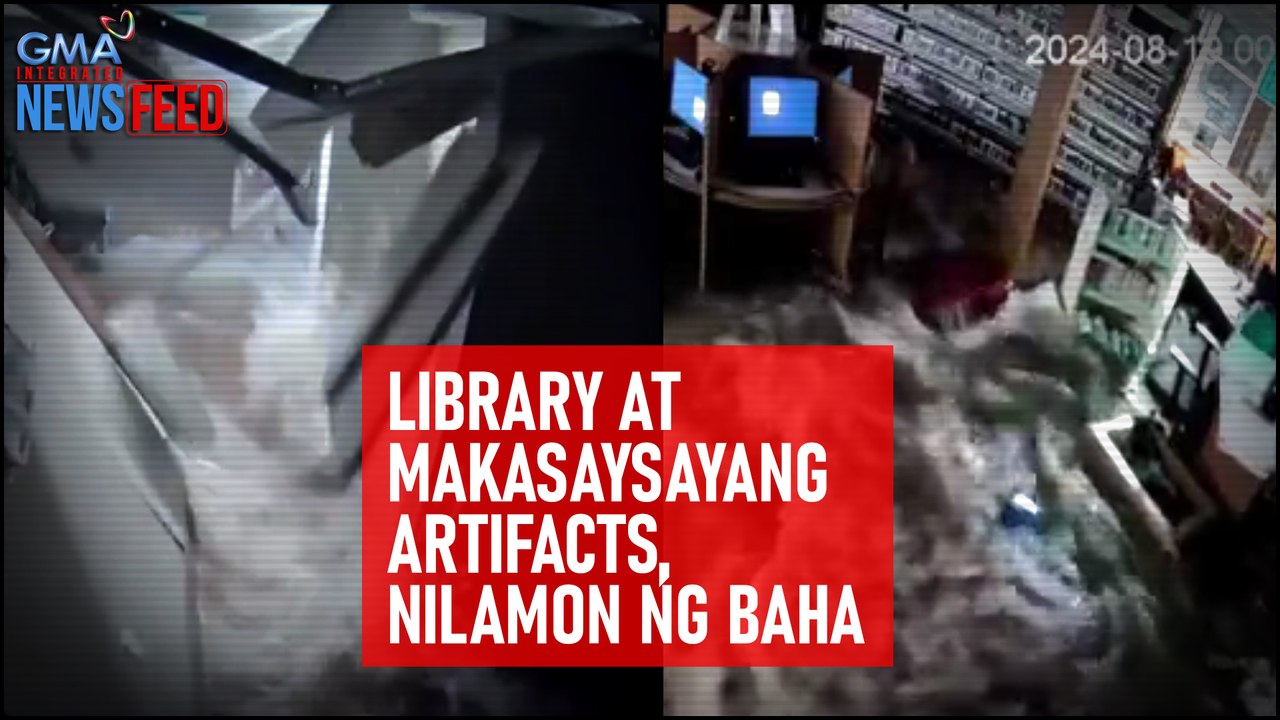 Library at makasaysayang artifacts, nilamon ng baha | GMA Integrated Newsfeed