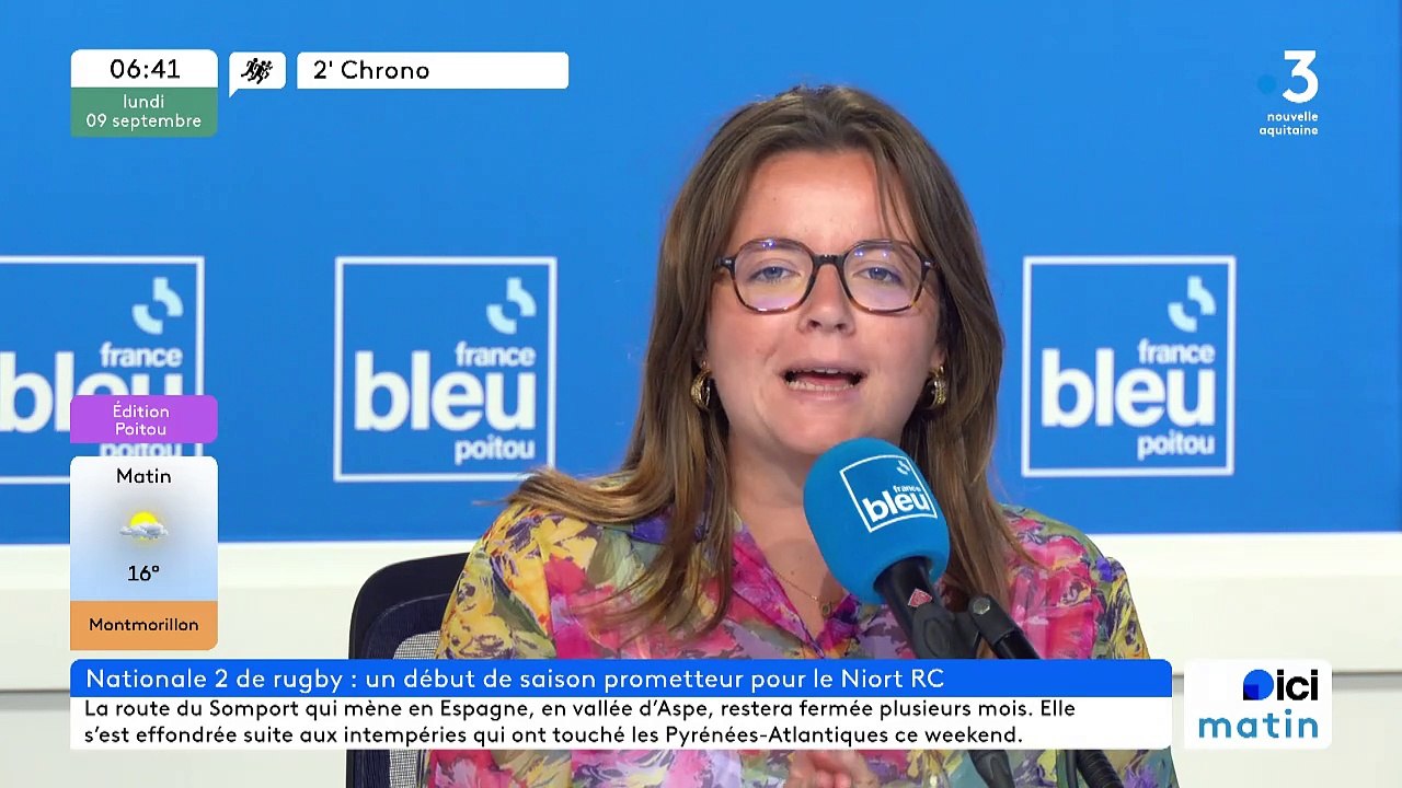 09/09/2024 - Le 6/9 de France Bleu Poitou en vidéo