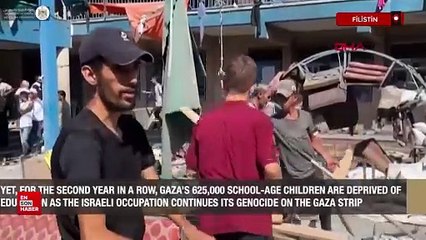 UNRWA okulları Gazze’de eğitime zorlu koşullarda tekrar başlıyor