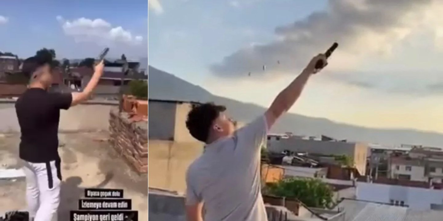 14 yaşındaki çocuk tabancayla havaya ard arda ateş açtı: Gözaltına alındı
