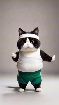 When a chunky black cat puts on a white band and hits the dance floor, magic happens! Watch this furry breakdance sensation in action!