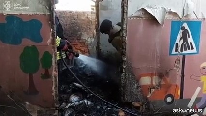 Ucraina, conseguenze dell'attacco aereo su una scuola