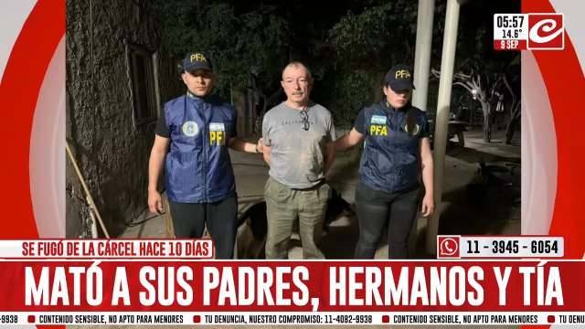 El carnicero de Giles fue recapturado en Santiago del Estero
