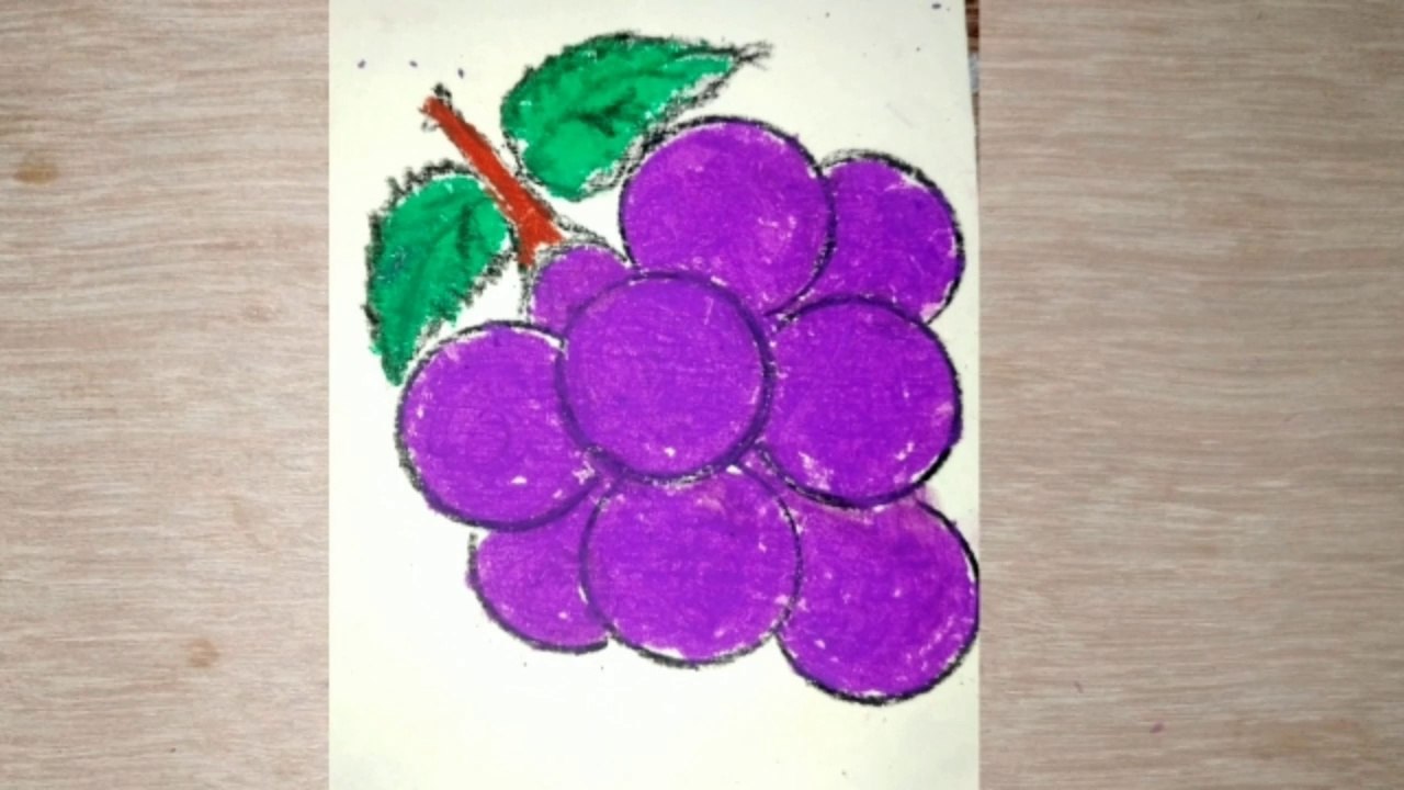 How to draw Grape step by step