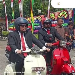 Diarak Pakai Kompang, Anak dan Ayah Dilantik Jadi Anggota DPRD Kota Pekanbaru