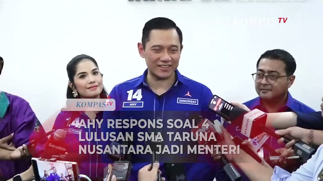 Respons AHY Soal 4 Lulusan SMA Taruna Nusantara Jadi Menteri di Kabinet Prabowo-Gibran