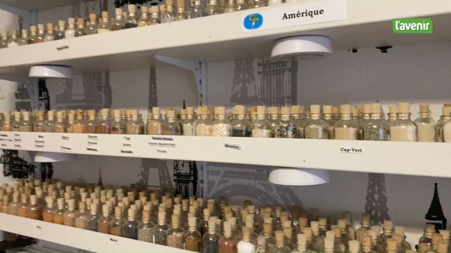 Verviers: Christine Simonis a une collection de 8000 fioles de sable