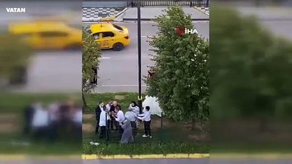 Gelin ve damat kavga ortasında kaldı! VİDEO