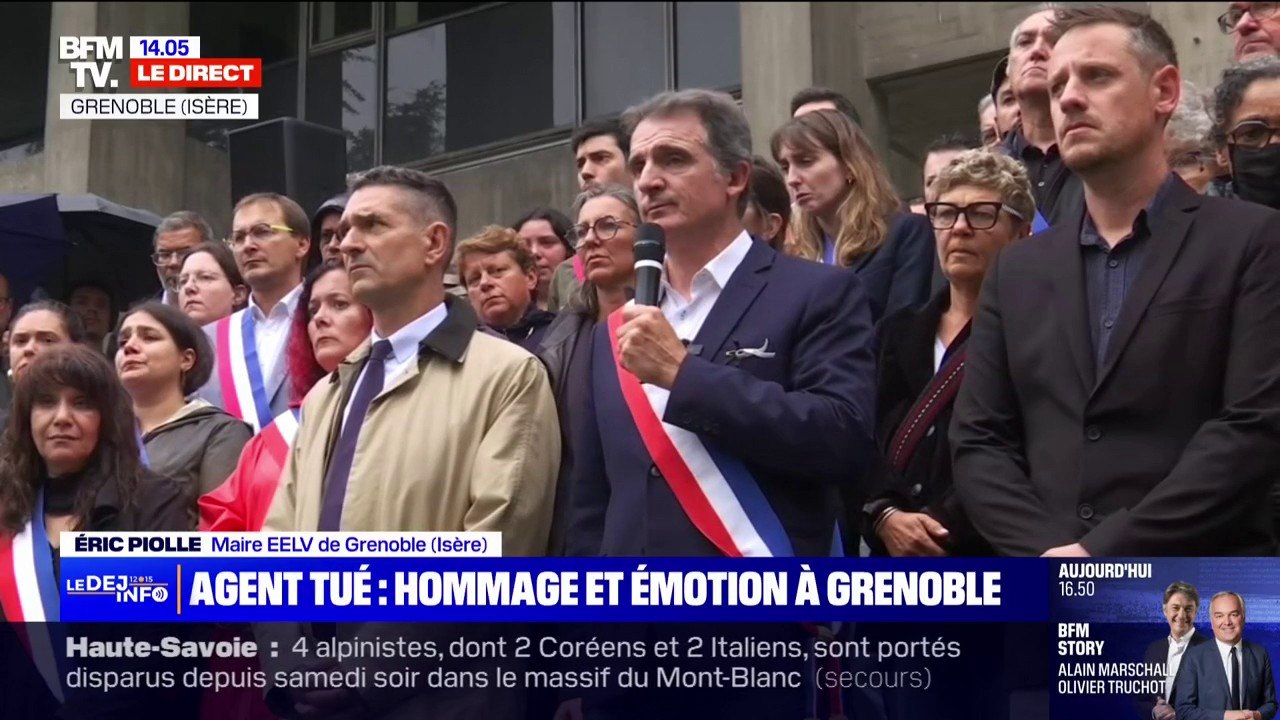 "Nous sommes en deuil": Éric Piolle rend hommage à l'agent municipal tué à Grenoble