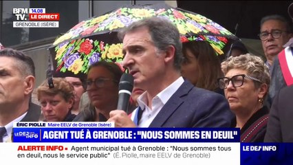 Hommage à l'agent municipal tué à Grenoble: "Nous n'en pouvons plus de ces armes à feu", déclare Éric Piolle